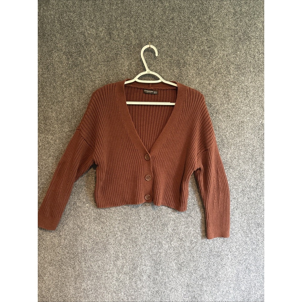 Stradivarius Women's Brown Cardigan XS V-Neck